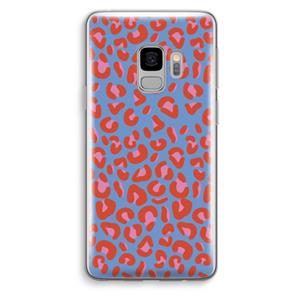 CaseCompany Leopard blue: Samsung Galaxy S9 Transparant Hoesje