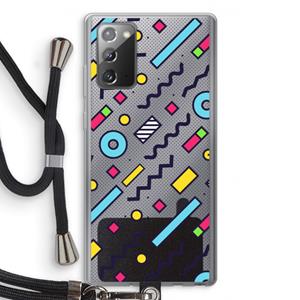 CaseCompany 8-bit N°8: Samsung Galaxy Note 20 / Note 20 5G Transparant Hoesje met koord
