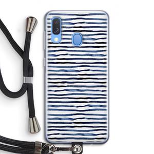 CaseCompany Verrassende lijnen: Samsung Galaxy A40 Transparant Hoesje met koord