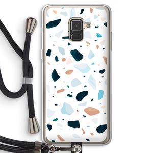 CaseCompany Terrazzo N°13: Samsung Galaxy A8 (2018) Transparant Hoesje met koord