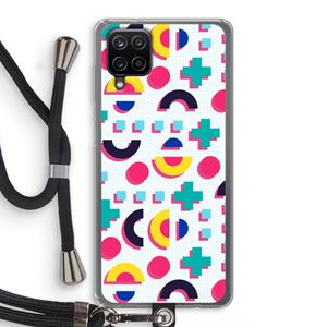 CaseCompany 8-bit N°2: Samsung Galaxy A12 Transparant Hoesje met koord