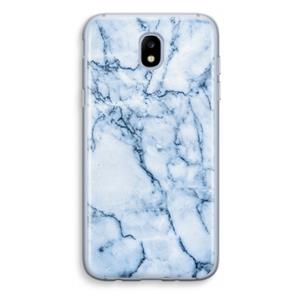 CaseCompany Blauw marmer: Samsung Galaxy J5 (2017) Transparant Hoesje