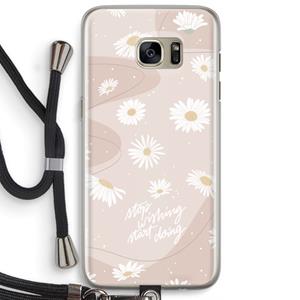CaseCompany Daydreaming becomes reality: Samsung Galaxy S7 Edge Transparant Hoesje met koord