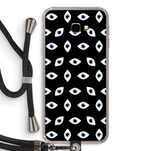 CaseCompany Eyes pattern: Samsung Galaxy J4 Plus Transparant Hoesje met koord
