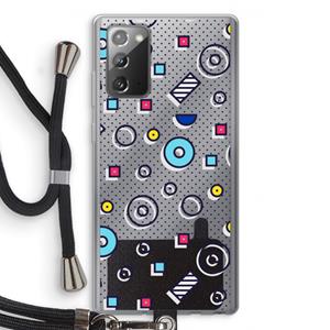 CaseCompany 8-bit N°9: Samsung Galaxy Note 20 / Note 20 5G Transparant Hoesje met koord