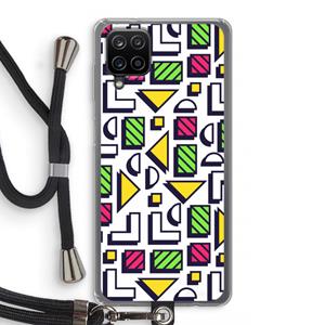 CaseCompany 8-bit N°4: Samsung Galaxy A12 Transparant Hoesje met koord