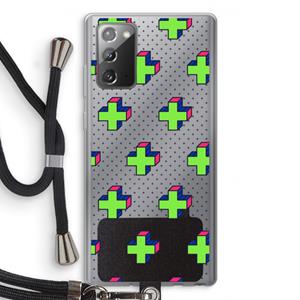CaseCompany 8-bit N°10: Samsung Galaxy Note 20 / Note 20 5G Transparant Hoesje met koord