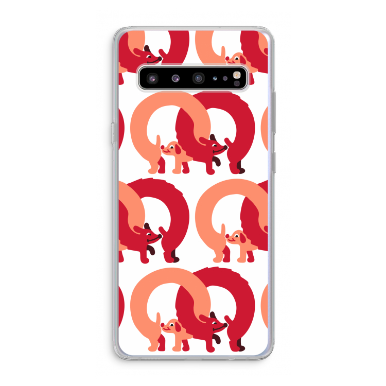 CaseCompany Dogs: Samsung Galaxy S10 5G Transparant Hoesje