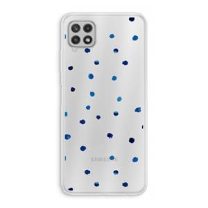 CaseCompany Blauwe stippen: Samsung Galaxy A22 4G Transparant Hoesje