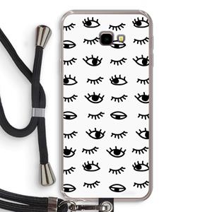 CaseCompany Eye pattern #2: Samsung Galaxy J4 Plus Transparant Hoesje met koord