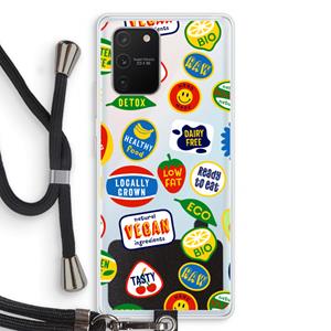 CaseCompany Fruitsticker: Samsung Galaxy S10 Lite Transparant Hoesje met koord