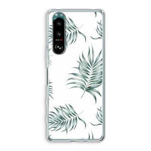 CaseCompany Simple leaves: Sony Xperia 5 III Transparant Hoesje