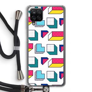 CaseCompany 8-bit N°7: Samsung Galaxy A12 Transparant Hoesje met koord