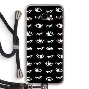 CaseCompany Eye pattern #3: Samsung Galaxy J4 Plus Transparant Hoesje met koord