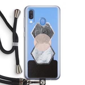 CaseCompany Creatieve toets: Samsung Galaxy A40 Transparant Hoesje met koord
