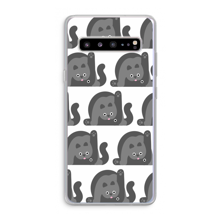 CaseCompany Cats: Samsung Galaxy S10 5G Transparant Hoesje