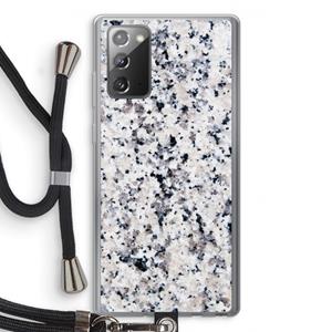CaseCompany Gespikkelde marmer: Samsung Galaxy Note 20 / Note 20 5G Transparant Hoesje met koord