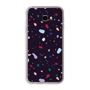 CaseCompany Dark Rounded Terrazzo: Samsung Galaxy J4 Plus Transparant Hoesje