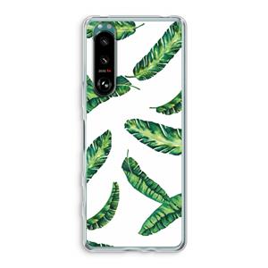 CaseCompany Lange bladeren: Sony Xperia 5 III Transparant Hoesje