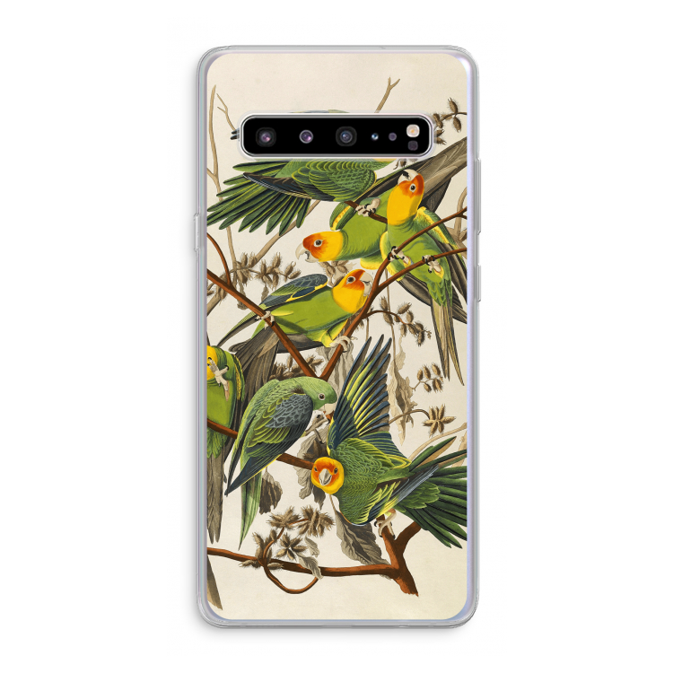 CaseCompany Carolinaparkiet: Samsung Galaxy S10 5G Transparant Hoesje