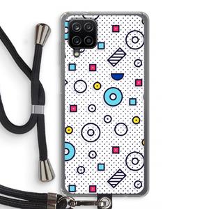 CaseCompany 8-bit N°9: Samsung Galaxy A12 Transparant Hoesje met koord