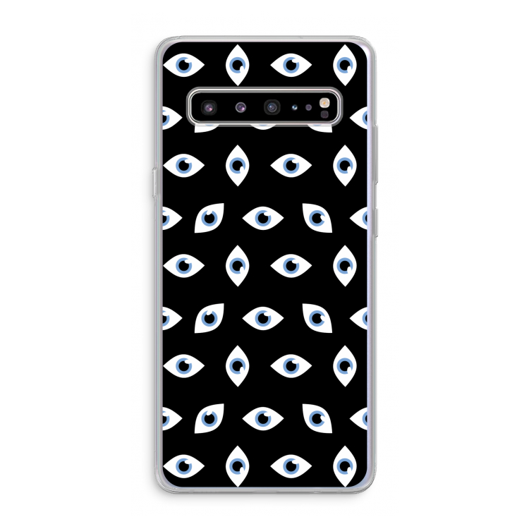 CaseCompany Eyes pattern: Samsung Galaxy S10 5G Transparant Hoesje