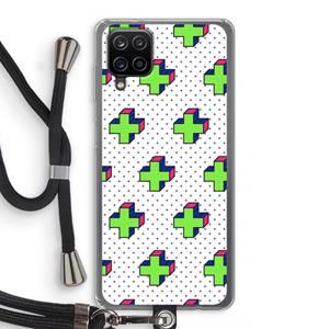 CaseCompany 8-bit N°10: Samsung Galaxy A12 Transparant Hoesje met koord