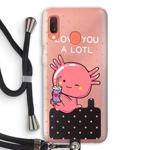 CaseCompany Love You A Lotl: Samsung Galaxy A20e Transparant Hoesje met koord