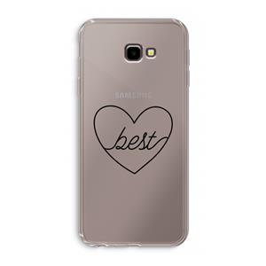 CaseCompany Best heart black: Samsung Galaxy J4 Plus Transparant Hoesje