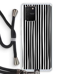 CaseCompany Stripes: Samsung Galaxy S10 Lite Transparant Hoesje met koord