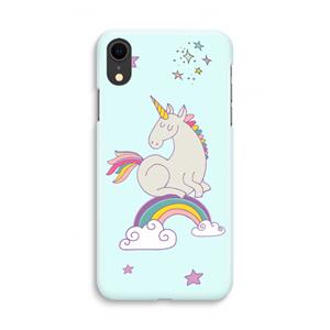 CaseCompany Regenboog eenhoorn: iPhone XR Volledig Geprint Hoesje