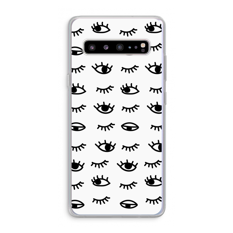 CaseCompany Eye pattern #2: Samsung Galaxy S10 5G Transparant Hoesje