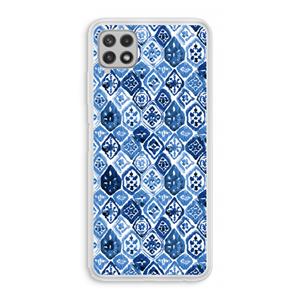 CaseCompany Blauw motief: Samsung Galaxy A22 4G Transparant Hoesje