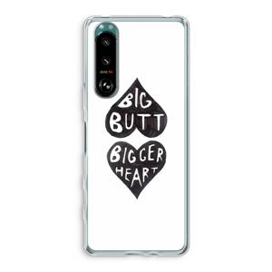 CaseCompany Big butt bigger heart: Sony Xperia 5 III Transparant Hoesje