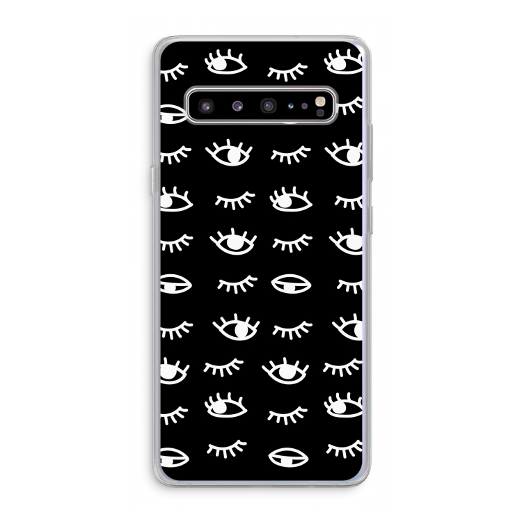CaseCompany Eye pattern #3: Samsung Galaxy S10 5G Transparant Hoesje