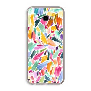CaseCompany Watercolor Brushstrokes: Samsung Galaxy J4 Plus Transparant Hoesje