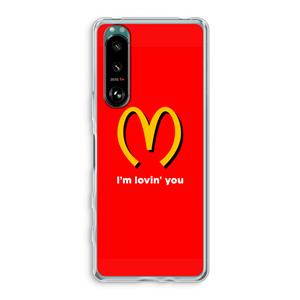 CaseCompany I'm lovin' you: Sony Xperia 5 III Transparant Hoesje