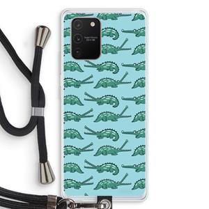 CaseCompany Kroko: Samsung Galaxy S10 Lite Transparant Hoesje met koord