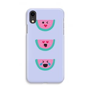 CaseCompany Smiley watermeloen: iPhone XR Volledig Geprint Hoesje