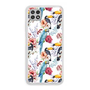 CaseCompany Bloemen tukan: Samsung Galaxy A22 4G Transparant Hoesje