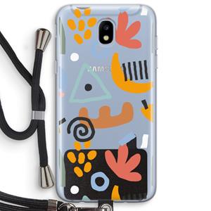 CaseCompany Abstract: Samsung Galaxy J5 (2017) Transparant Hoesje met koord