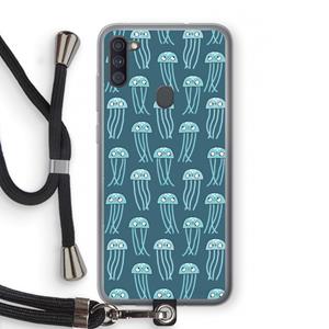 CaseCompany Kwallie: Samsung Galaxy A11 Transparant Hoesje met koord