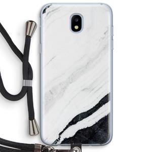 CaseCompany Elegante marmer: Samsung Galaxy J5 (2017) Transparant Hoesje met koord