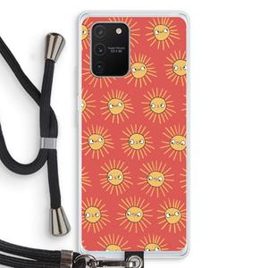 CaseCompany Zon: Samsung Galaxy S10 Lite Transparant Hoesje met koord