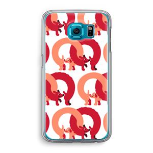 CaseCompany Dogs: Samsung Galaxy S6 Transparant Hoesje