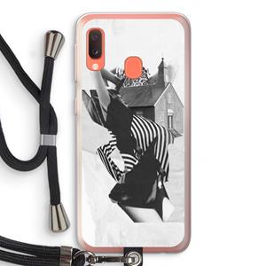CaseCompany House: Samsung Galaxy A20e Transparant Hoesje met koord
