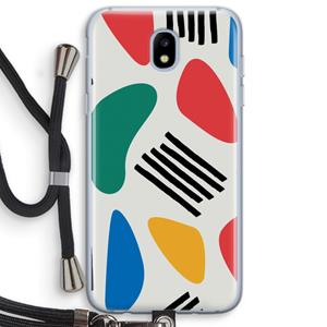 CaseCompany Illustratieve pop 1: Samsung Galaxy J5 (2017) Transparant Hoesje met koord
