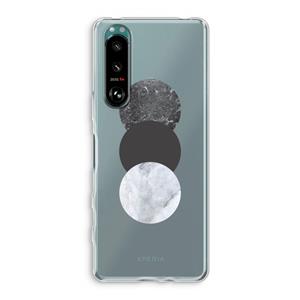 CaseCompany Marmeren cirkels: Sony Xperia 5 III Transparant Hoesje