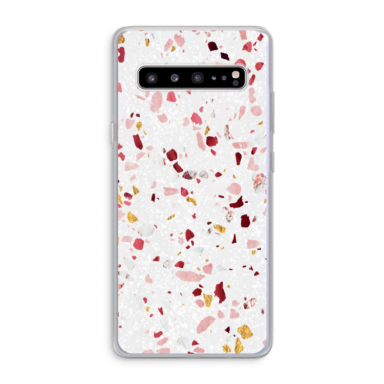 CaseCompany Terrazzo N°9: Samsung Galaxy S10 5G Transparant Hoesje