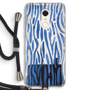 CaseCompany Blauwe nerven: Xiaomi Redmi 5 Transparant Hoesje met koord